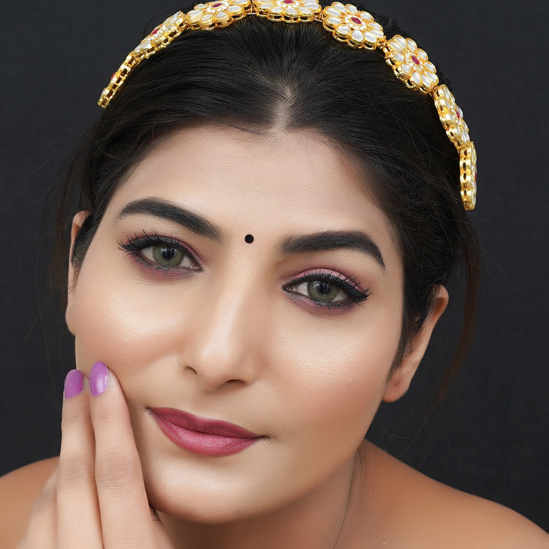 Gold Plated Brass Hairband/Mathapatti Hair Band  (Gold)