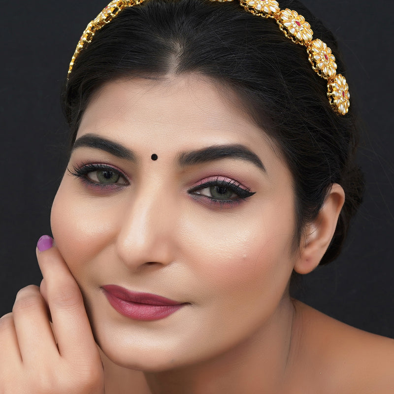 Gold Plated Brass Hairband/Mathapatti Hair Band  (Gold)