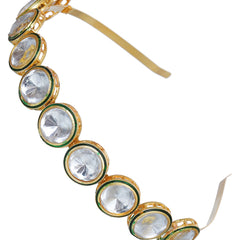 Gold Plated Brass Hairband/Mathapatti Hair Band  (Gold)