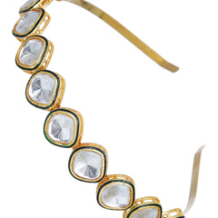 Gold Plated Brass Hairband/Mathapatti Hair Band  (Gold)