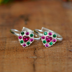 Bichiya Diamond Silver Plated Toe Ring Set