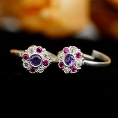 Bichiya Diamond Silver Plated Toe Ring Set