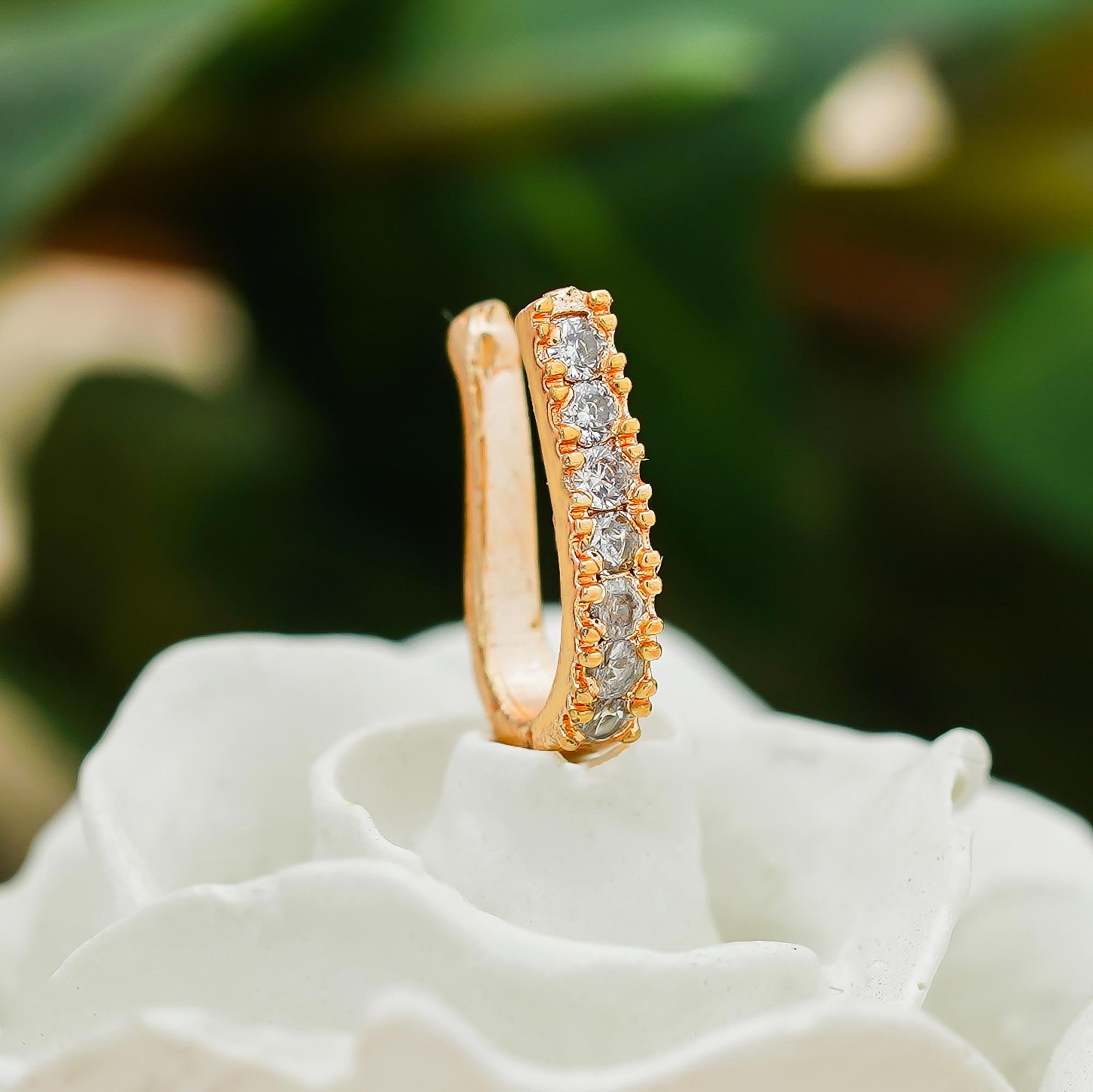 Crystal Gold-plated Plated Alloy Nose Ring - Main Image