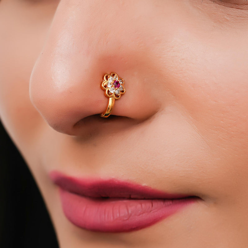 Crystal Gold-plated Plated Alloy Nose Ring