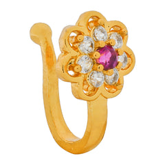 Crystal Gold-plated Plated Alloy Nose Ring