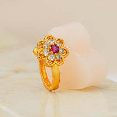 Crystal Gold-plated Plated Alloy Nose Ring