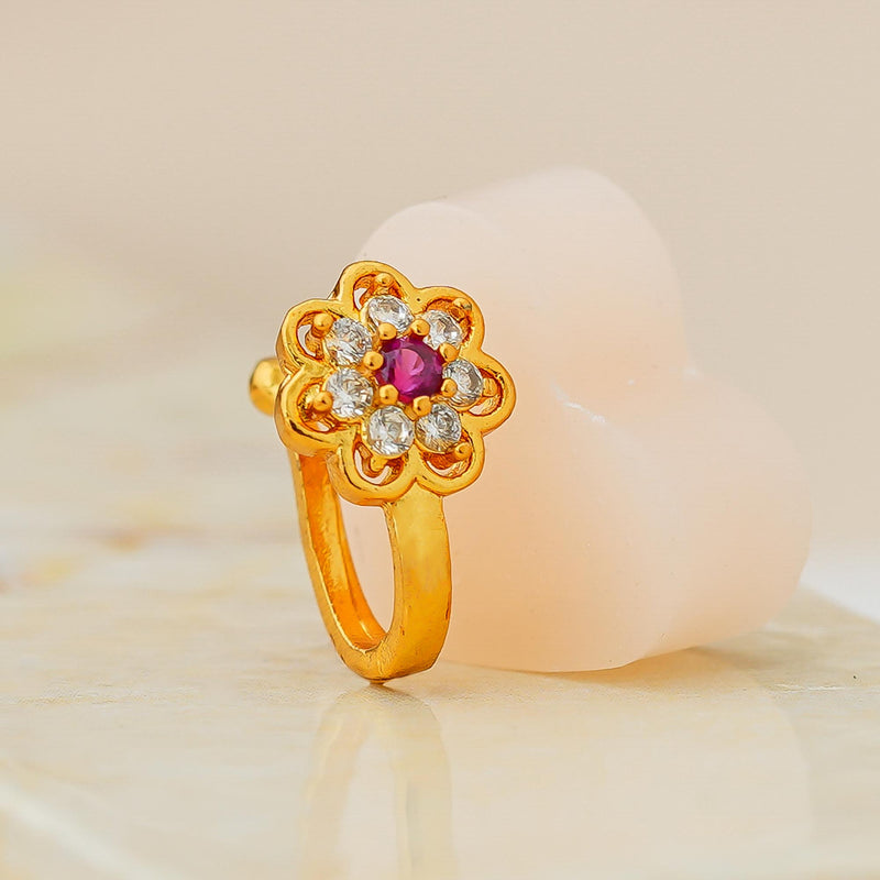 Crystal Gold-plated Plated Alloy Nose Ring