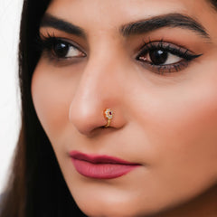 Crystal Gold-plated Plated Alloy Nose Ring