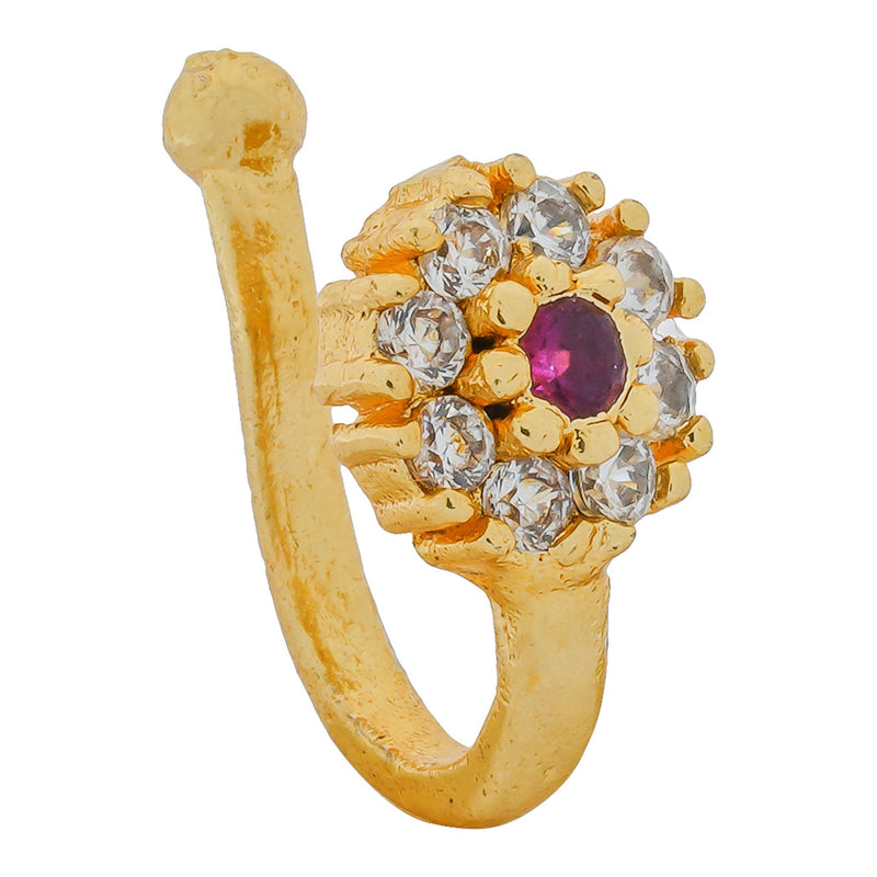 Crystal Gold-plated Plated Alloy Nose Ring