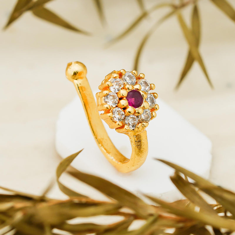 Crystal Gold-plated Plated Alloy Nose Ring