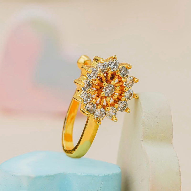 Crystal Gold-plated Plated Alloy Nose Ring