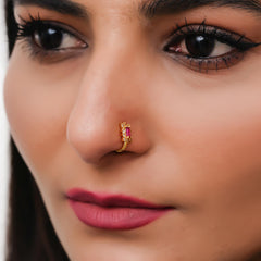 Crystal Gold-plated Plated Alloy Nose Ring