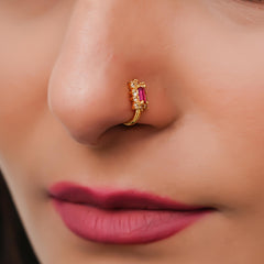 Crystal Gold-plated Plated Alloy Nose Ring
