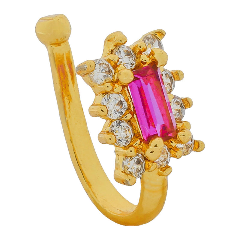 Crystal Gold-plated Plated Alloy Nose Ring