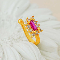 Crystal Gold-plated Plated Alloy Nose Ring
