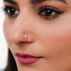 Crystal Gold-plated Plated Alloy Nose Ring