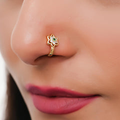 Crystal Gold-plated Plated Alloy Nose Ring
