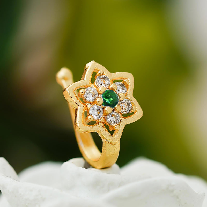 Crystal Gold-plated Plated Alloy Nose Ring