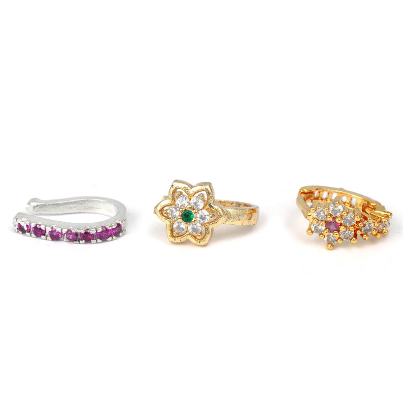 Crystal Gold-plated Plated Alloy Nose Ring