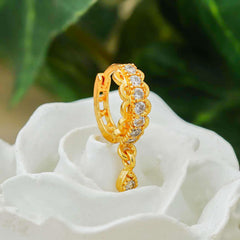 Beautiful Gold Plated Ad Piercing Bali Round Nosepin