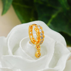 Beautiful Gold Plated Ad Piercing Bali Round Nosepin