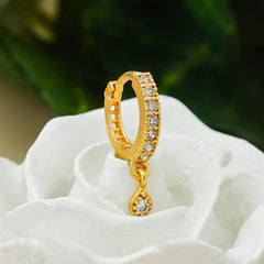 Beautiful Gold Plated Ad Piercing Bali Round Nosepin