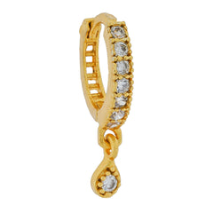 Beautiful Gold Plated Ad Piercing Bali Round Nosepin