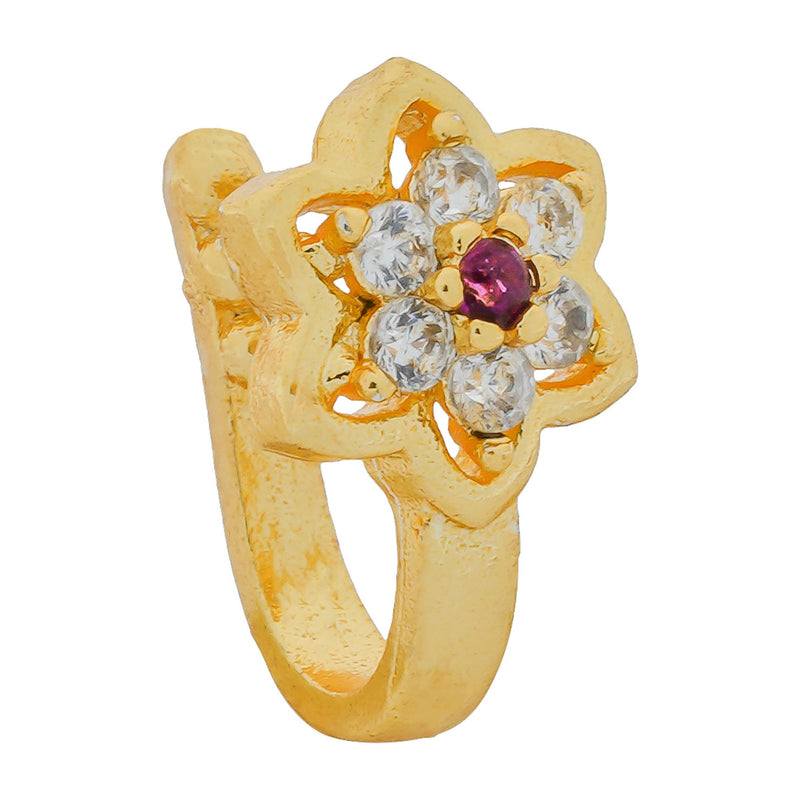 Crystal Gold-plated Plated Alloy Nose Ring