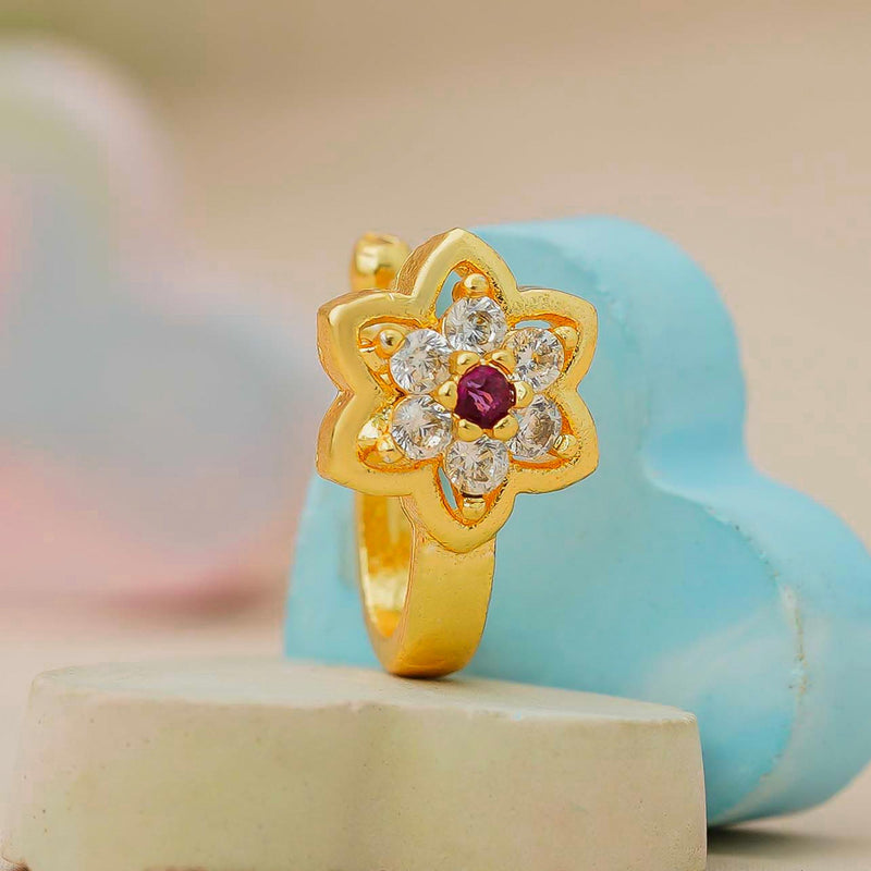 Crystal Gold-plated Plated Alloy Nose Ring