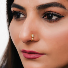 Crystal Gold-plated Plated Alloy Nose Ring