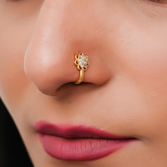 Crystal Gold-plated Plated Alloy Nose Ring