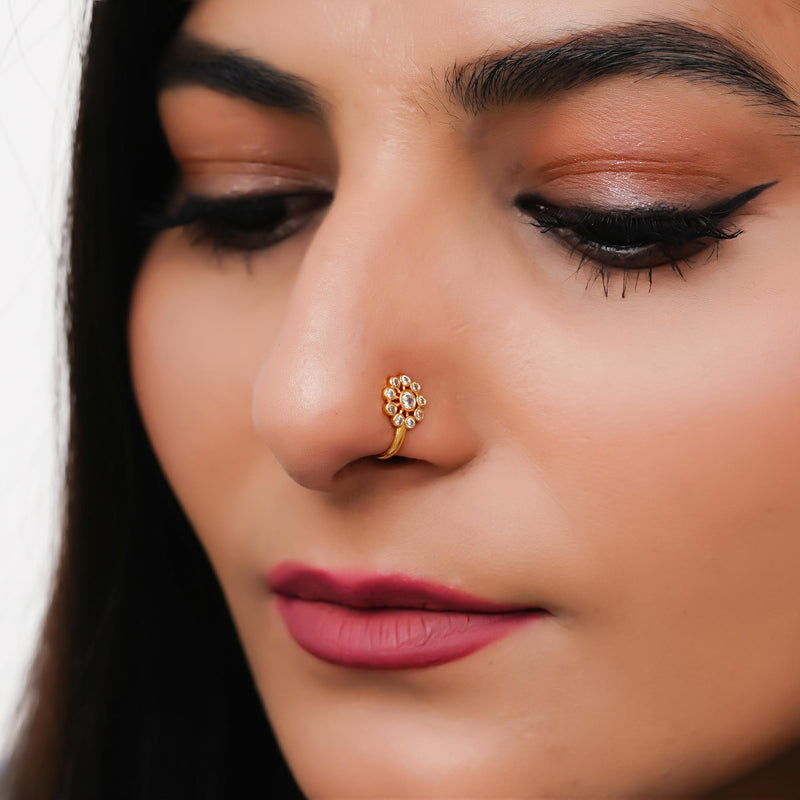 Crystal Gold-plated Plated Alloy Nose Ring