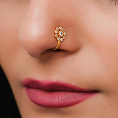 Crystal Gold-plated Plated Alloy Nose Ring