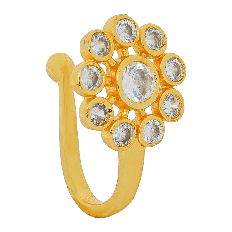 Crystal Gold-plated Plated Alloy Nose Ring