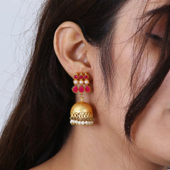 Jhumki Beads Brass Jhumki Earring
