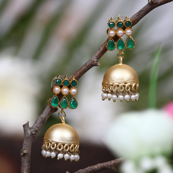 Jhumki Beads Brass Jhumki Earring