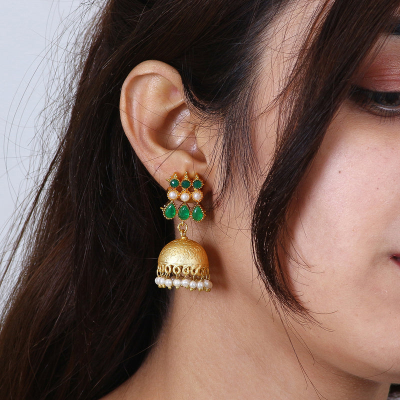 Jhumki Beads Brass Jhumki Earring