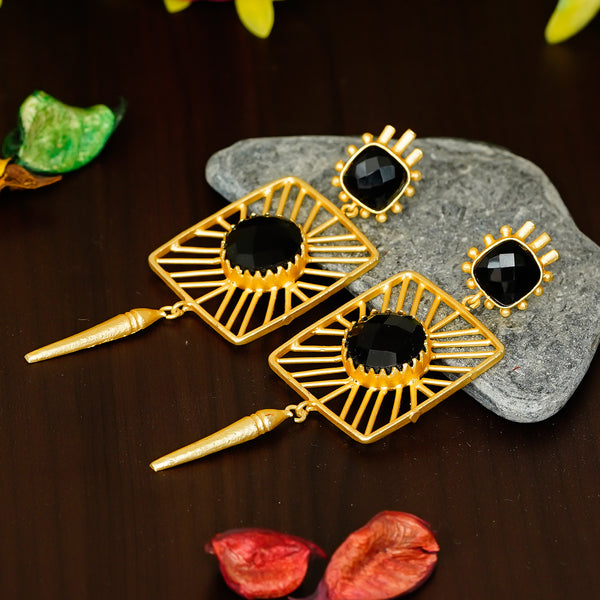 Black Danglers Drops Earrings