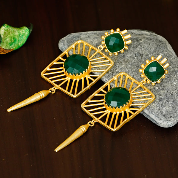 Green danglers Earrings