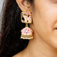 Traditional South Indian Temple Brass Earrings