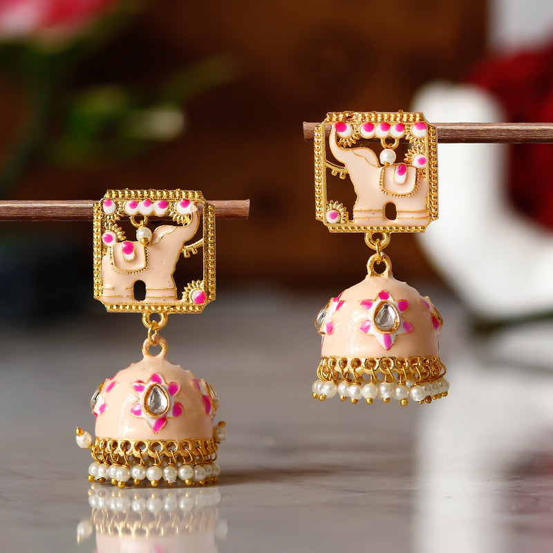 Traditional South Indian Temple Brass Earrings