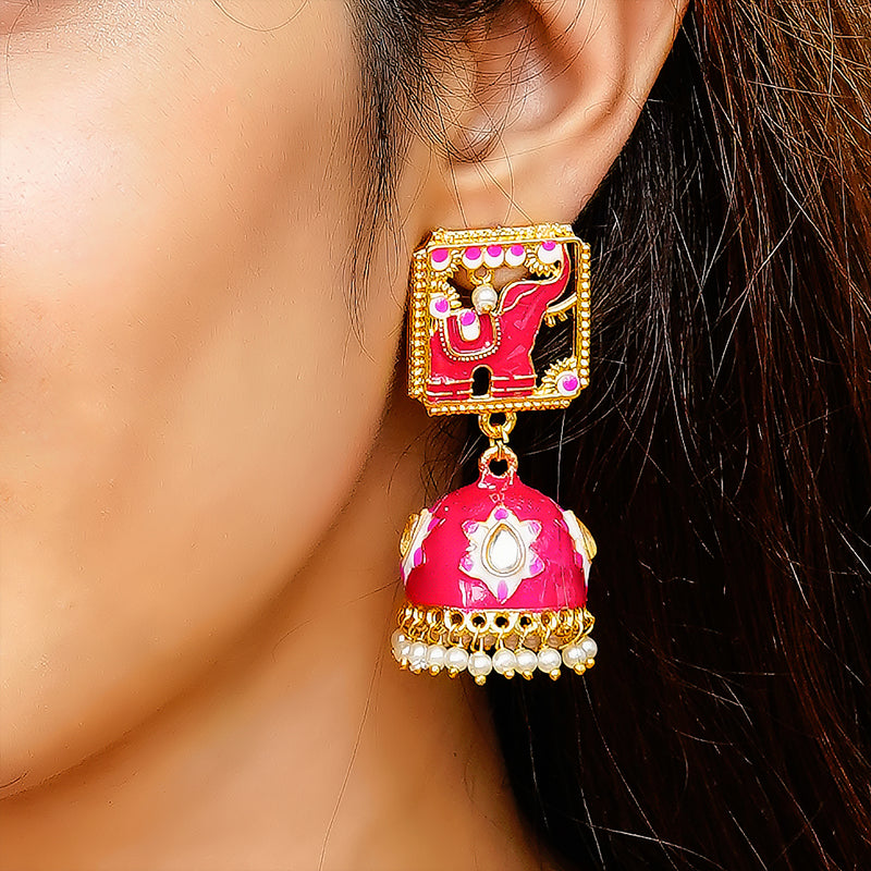 Traditional South indian Temple Brass earrings
