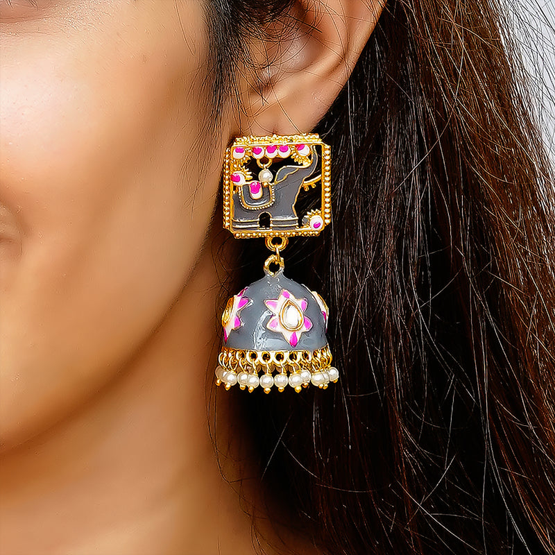 Traditional South indian Temple Brass earrings