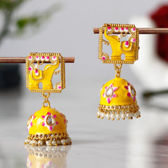 Traditional South Indian Temple Brass Earrings