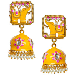 Traditional South Indian Temple Brass Earrings