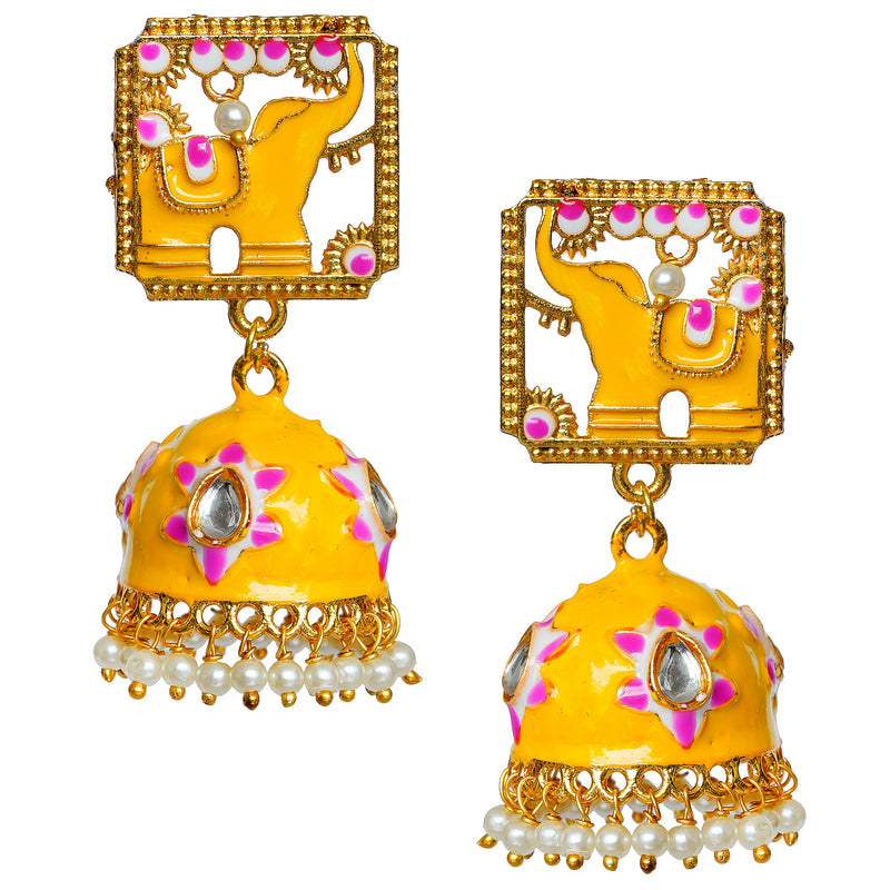 Traditional South Indian Temple Brass Earrings