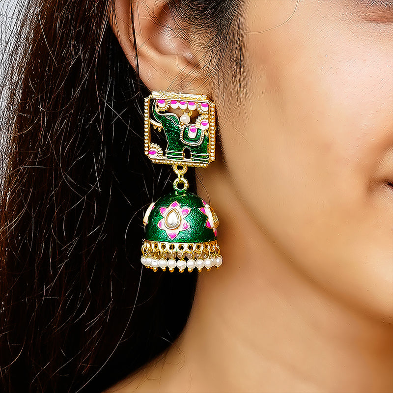 Traditional South indian Temple Brass earrings