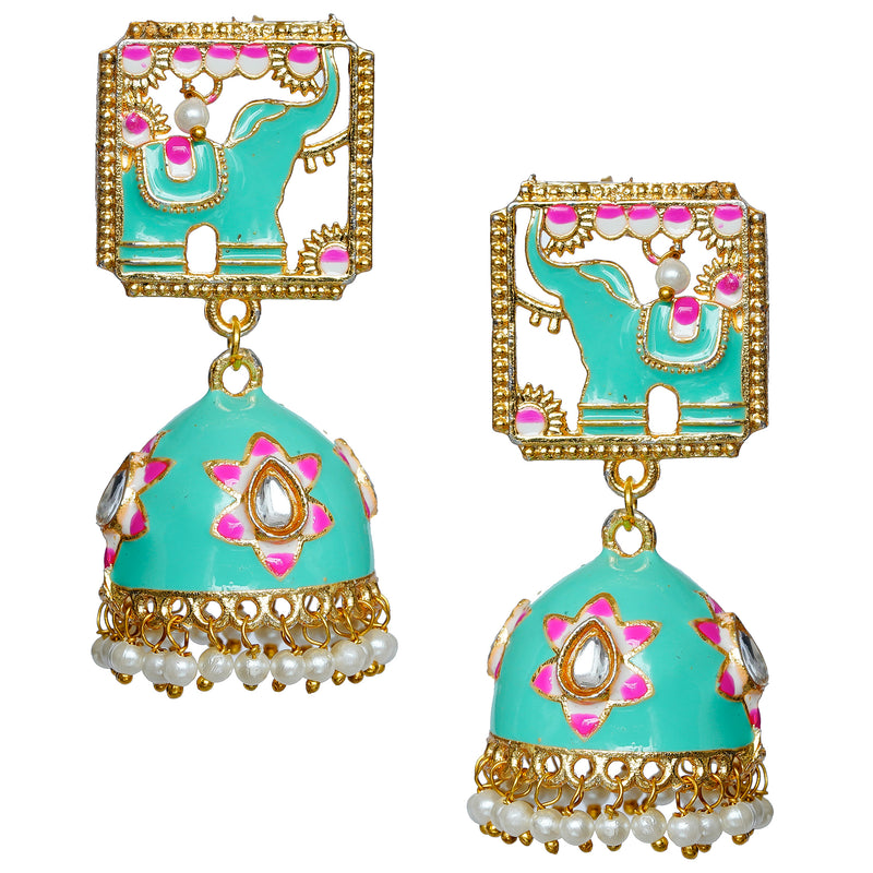 Traditional South Indian Temple Brass Earrings