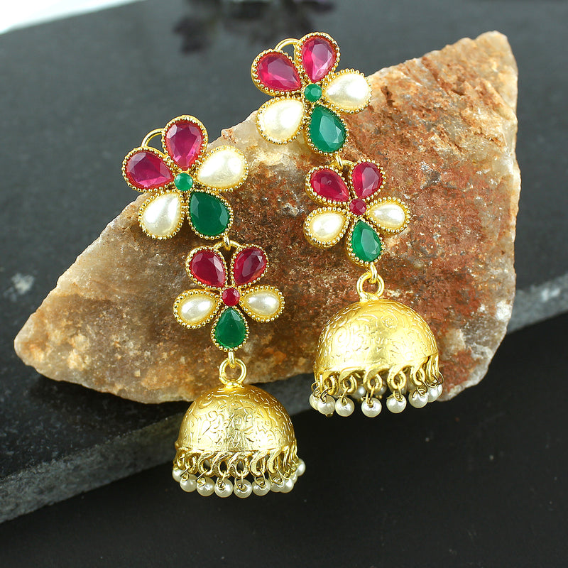 Jhumki Beads Brass Jhumki Earring