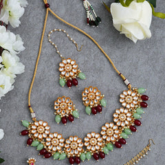 Brass Gold-Plated Multicolor Jewellery Set